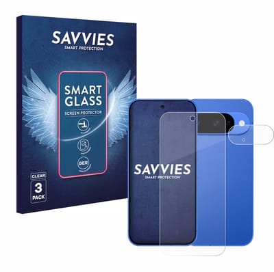 3 Stuks Savvies Screenprotector - geschikt voor Google Pixel 10 (Voor+Camera) - beschermfolie glas transparant
