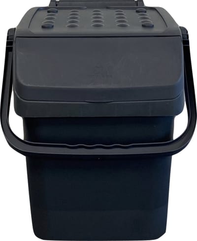 Mari afvalbak 28 liter - afvalemmer - grijs - afvalscheiden restafval - rest - sorteer afvalbak - sorteer bak