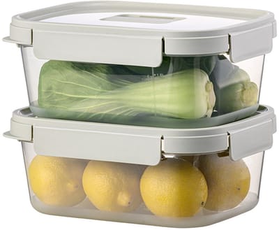 Lock&Lock Vershoudbakjes - Meal prep bakjes - Diepvriesbakjes - Diepvriesdozen - Bewaarbakjes - Bewaardozen voedsel - Bewaardoos met deksel - Luchtdicht - BPA vrij - PFAS vrij - Stapelbaar - 2.7 liter - Nestopia - Set 2 stuks - LocknLock