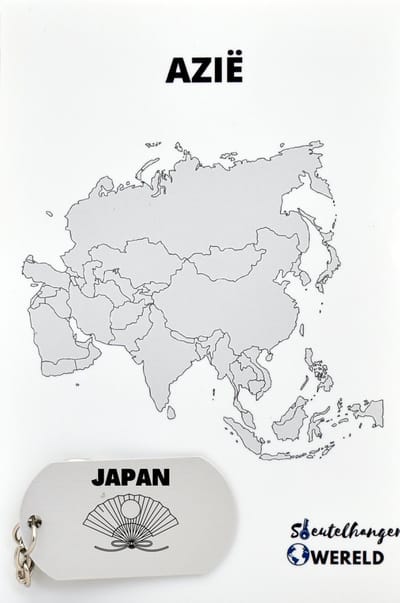Japan Sleutelhanger inclusief kaart – Japan cadeau – beste land- Leuk kado voor je Vriend om te geven - 2.9 x 5.4CM