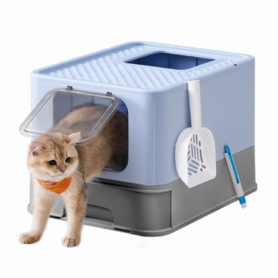 Feandrea - Kattenbak - Met Deksel - Uittrekbare Lade - Uitloopvrije Bodem