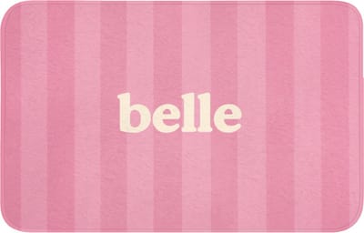 WC mat 80x50 cm - Antislip - Roze - Gestreept - Belle - Toiletmat - Vloermat - Douchemat - Toilet tapijt - Toiletmatten