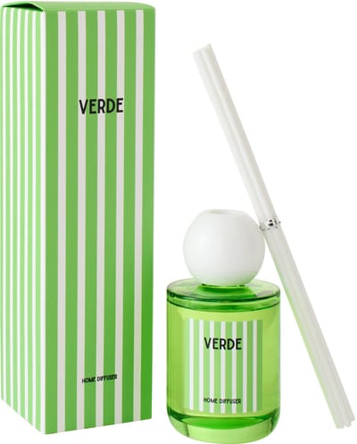 J-Line geurstokjes Verde Oplosmiddel - Spring Ivy & Neroli - glas - groen - large