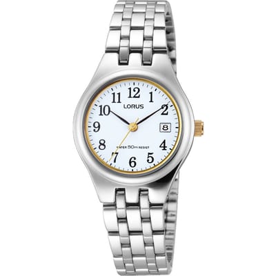 Lorus RH787AX9 horloge dames - zilver en goud - edelstaal