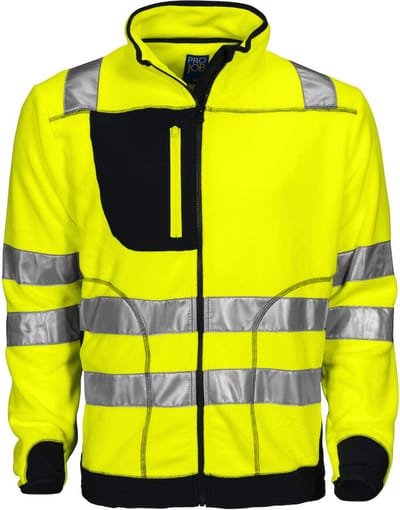 ProJob 6303 SIGNALISATIEFLEECE EN ISO 20471 KLASSE 3 646303 - Geel/Zwart - 4XL