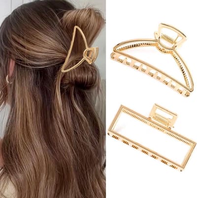 Gouden Haarspeldjes Metaal - Kruislings Ontwerp - Antislip Haaraccessoire voor Dames en Meisjes (2 stuks)