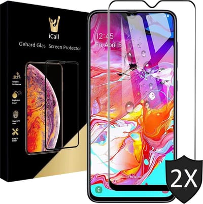 Screenprotector geschikt voor Samsung A70 - 2x FullGuard Screen Protector
