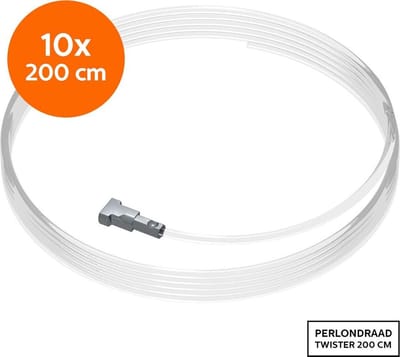 Artiteq Schilderij Ophangsysteem Set 10 Stuks 2 mm Perlon Ophangdraad Met Twister 200 cm