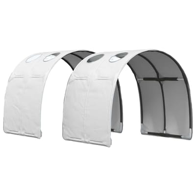 vidaXL - Bed - tunnel - 2 - st - Wit - Polyester