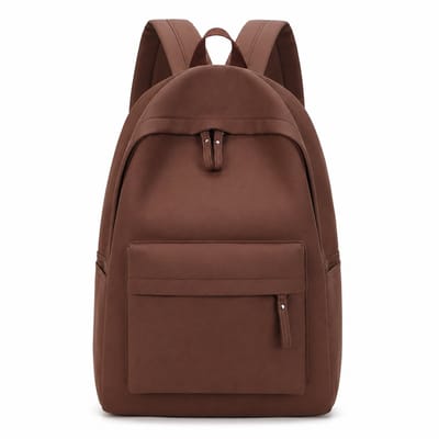 VHV-Bruine Herenrugzak van Nylon - Minimalistische Schooltas voor Studenten - Lichtgewicht Backpack voor 13 inch Laptop - Duurzame Dagrugzak - Casual Stijl