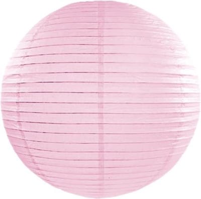 Partydeco - Decoratieve lampion licht roze 35 cm - Lampion sint maarten - lampionnen - Sint maarten optocht - lampionnen papier