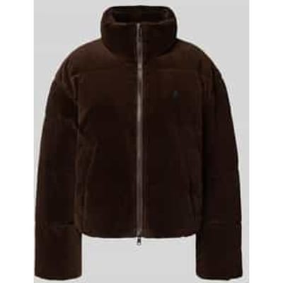 Buffer jacket van corduroy met opstaande kraag en labelstitching