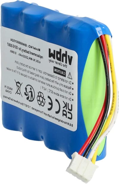 Vervangende Batterij - Accu Gasdetector - Gasdetectie - Hoge Capaciteit - 4.8V 2000mAh - Zwart