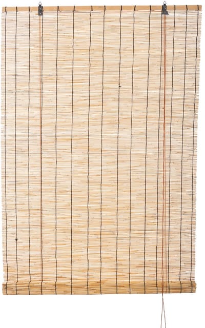TuinChamp Rolgordijn riet 140 x 220 cm - Rolgordijn buiten en binnen - Rieten rolgordijnen - Natuurlijk rolgordijn hout - Natuurlijke uitstraling