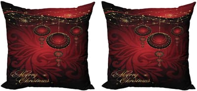 ABAKUHAUS Kussenhoes Set 2x40x40 cm – Dubbelzijdig bedrukt – Microvezel