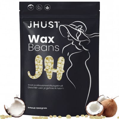 JHust® Wax Beans 1KG Coconut - Wax Parels - Wax Bonen - Wax Korrels