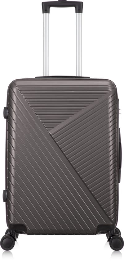 Ibiza Reiskoffer M - 65L - 66x43x24 cm - Lichtgewicht Harde Koffer - Met Ingebouwd TSA Slot - Voor Vliegtuig en Vakanties - Donker grijs