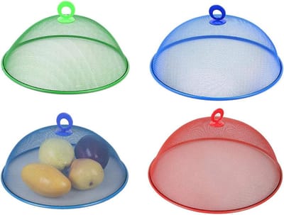 Set van 3 Herbruikbare Voedselbeschermers met Handvat - Ideaal voor Picknicks, Buiten en Keuken - Mesh Luchtdichte Deksel voor Eten