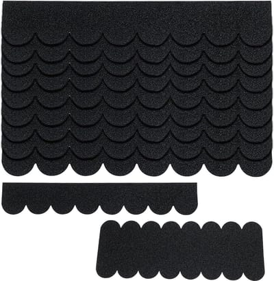Set van 53 Waterdichte Dakbedekking voor Vogelhuisjes, Zelfklevende Mini Dakshingles voor Nestkasten, Konijnenhokken en Hondenhokken (Zwart)