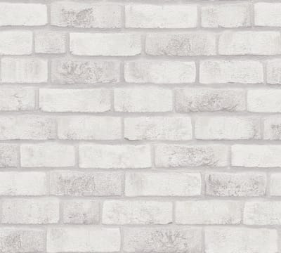 BAKSTENEN BEHANG | industrieel - Wit Grijs - A.S. Création Elements 2