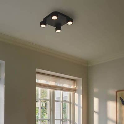 Nordlux Clyde 4 Spot-plafondlamp-Moodmaker™ 3 step dimmable-zwart