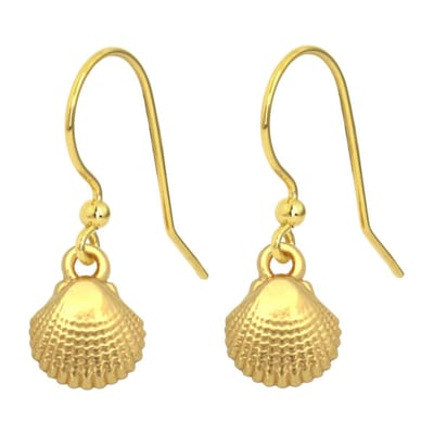 ARLIZI 1962 Oorbellen schelp oorhangers - verguld - 2,5 cm