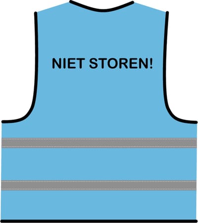 Niet storen hesje lichtblauw