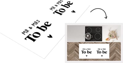 Keukenloper - Loper keuken - Quotes - Spreuken - 'Mr & Mrs to be' - Trouwen - 120x60 cm - Keukenloper vinyl
