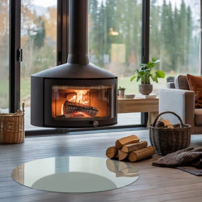 Coloray Vloerplaat Houtkachel - Vloerplaat voor Houtkachel - 90 cm x 90 cm - Vloerplaat Open Haard - Groente Vloerplaat Kachel - Vloerplaat Voor Kachel - Plaat voor Onder Kachel - Kachel Vloerplaat - Plaat Kachel