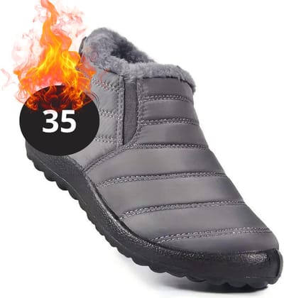 Bovista Snowboots - Sneeuwschoenen - Sneeuwboots - Dames - Wintersport - Ski - Skischoenen - Grijs - 35 - Laag