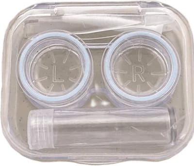 DrPhone LensLock – Transparante Contactlensbehuizing – Met Pincet en Lenzenvloeistof Flesje - Contactlenzendoosje - Bewaardoosje lenzen - Lenzenhouder