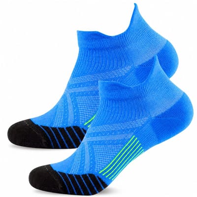 KANGKA Hardloopsokken Dames Maat M (36-39) - Enkelsokken Licht Blauw- Compressie Sokken Hardlopen - Sportsokken - Wandelsokken - Fitnessokken