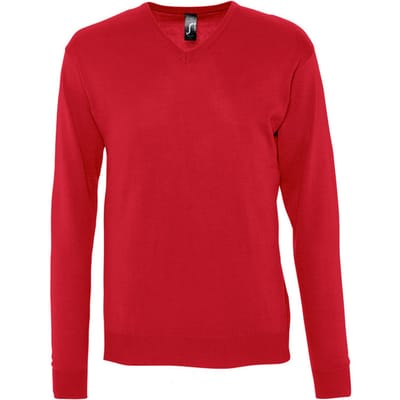 SOLS Heren Galaxy V Hals Trui (Rood)