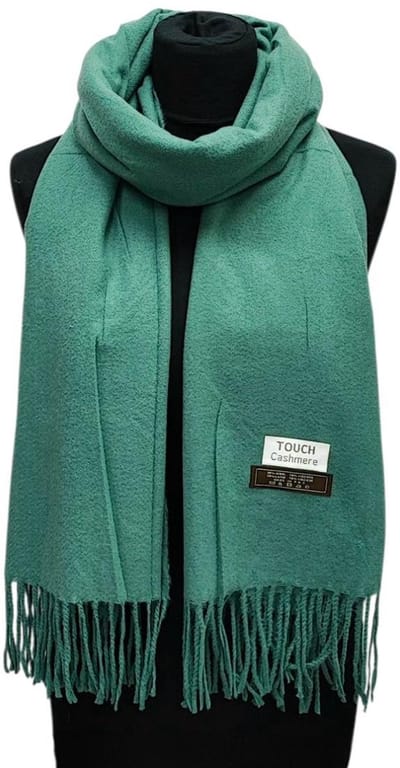 Lange Warme Sjaal - Unisex - Effen - Lichtgroen - 200 x 75 cm (23243#)