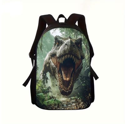 Dino Rugzak voor Kinderen met T-Rex | Stoere Schooltas voor Jongens | Grote Kinderrugzak met Dinosaurussen | Boekentas Basisschool met 3D Print | 20 Liter