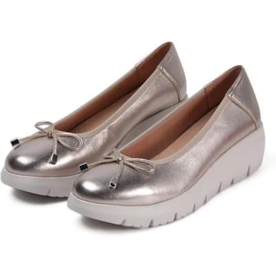 Damesschoenen Vlinderstrik Creepers Casual Echt Leer Platte Schoenen Sneakers Ballet Zachte Zool Instappers Grote Maat 42 38 goud