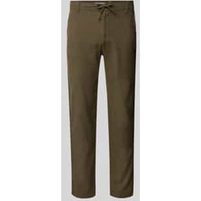 Slim tapered fit broek met tunnelkoord, model 'Brody'