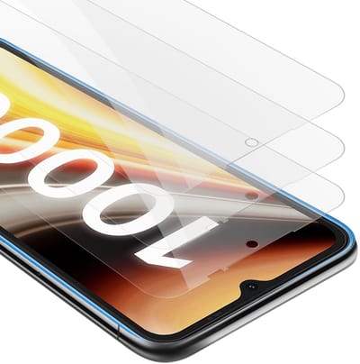Cadorabo 3x Screenprotector geschikt voor Umidigi Power 7 MAX - Beschermende Pantser Film in KRISTALHELDER - Getemperd (Tempered) Display beschermend glas in 9H hardheid met 3D Touch
