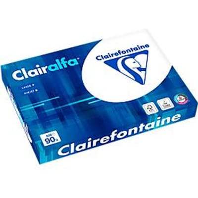 Clairefontaine Clairalfa kopieerpapier, DIN A3, 90 g/m², helderwit, 2500 vellen