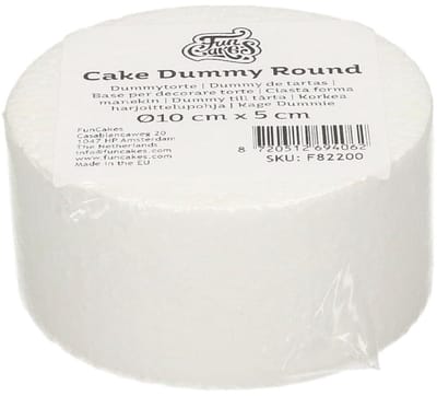 FunCakes Taart Dummy - Piepschuim Blok - Rond - Ø10 cm x 5 cm
