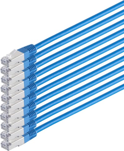 Patchkabel cat 6 S/FTP PIMF HF VE10 blau 0,25m