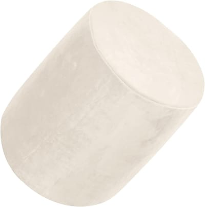 Ronde Poef Hoes - Voetenbank Beschermer - Woonkamer Decoratie - Zachte Fluweelstof - D 45xH 45cm - Beige