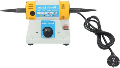 Polijstmachine Tafelmodel - Mini Draaimachine - Metaal Hout Kunststof - Variabele Snelheid - 320W 10000 TPM - Grijs