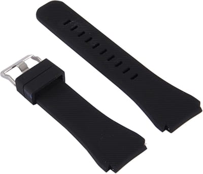 Siliconen bandje - geschikt voor Samsung Gear S3 / Galaxy Watch 3 45 mm / Galaxy Watch 46 mm - zwart