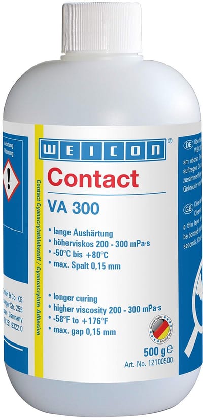 Weicon Contact VA 300 – Cyanoacrylaatlijm 500 g – Kleurloos voor kunststof