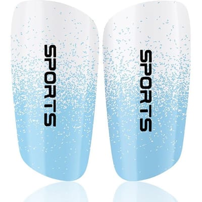 Loogdeel 1 Paire Protège-tibias de Football Plaque d'Insertion Legging d'Entraînement pour Garçon Protections Jambes Football Protections Genouillères Adulte Enfants XL bleu ciel