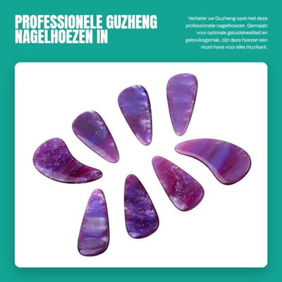 Dailygoods- Guzheng Nagelhoezen Professionele - Guzheng Nagelprikkers - Luidsprekers - Melkweg Kleur - Hoogwaardige Kwaliteit - Guzheng Accessoires