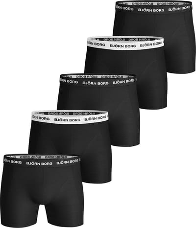 Bjorn Borg 5p SHORTS NOOS SOLIDS - Sportonderbroek casual - Mannen - zwart - XXL