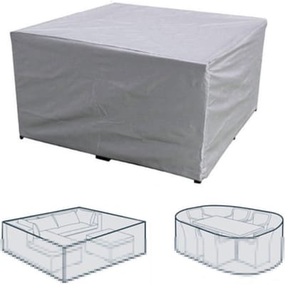 Patio Meubelhoes Tuintafel Stoel Bankhoes Waterdicht Stofdicht UV-bestendig Buiten zilver
