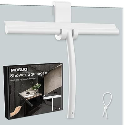 Siliconen Douchewisser met Haak - Voor Streeploos Reinigen van Badkamer & Ramen (28 cm)